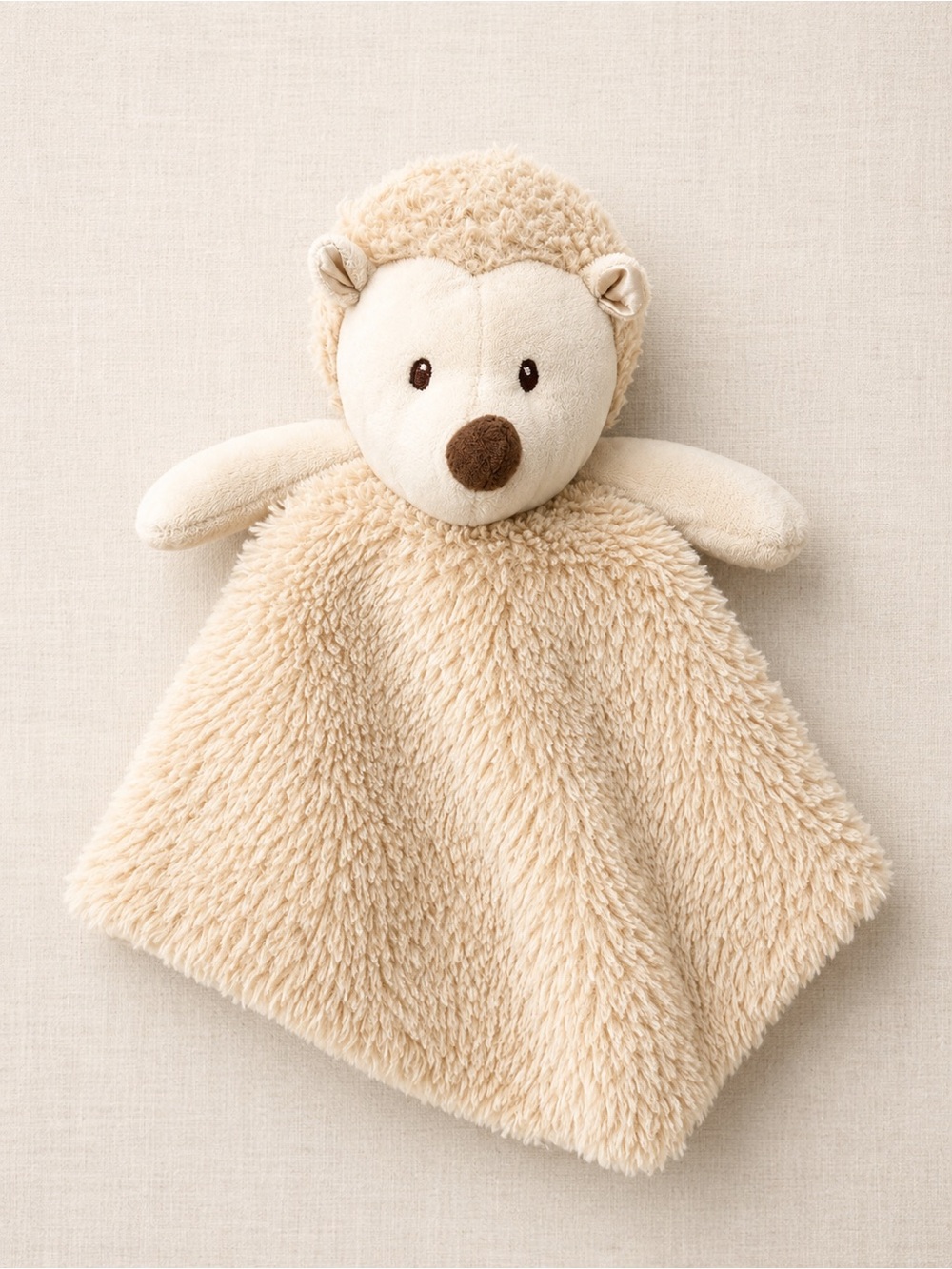 Kellytoy Plush Beige Hedgehog Security Blanket / Hedgehog Baby Lovey / Kelly Toy